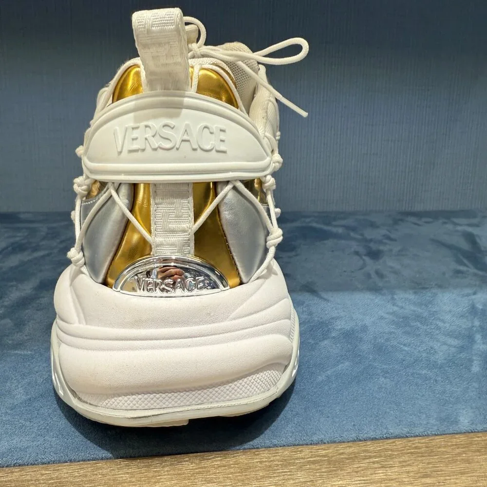 VERSACE Mercury M_VS_03 Rope, Leather‎ and Mesh Sneakers. 46